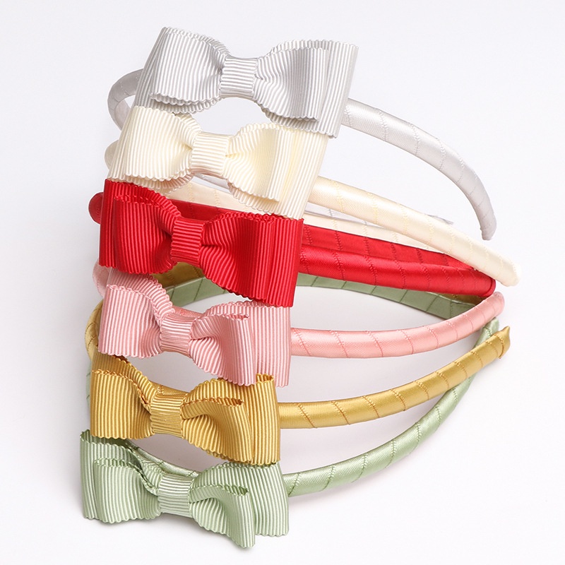 CUTE BOW GIRL HEADBAND SOFT PASTEL COLOR BANDO ANAK PEREMPUAN CEWEK BENDO PITA RIBBON WARNA SOLID POLOS KOREA KOREAN STYLE TODDLERS BABY BAYI