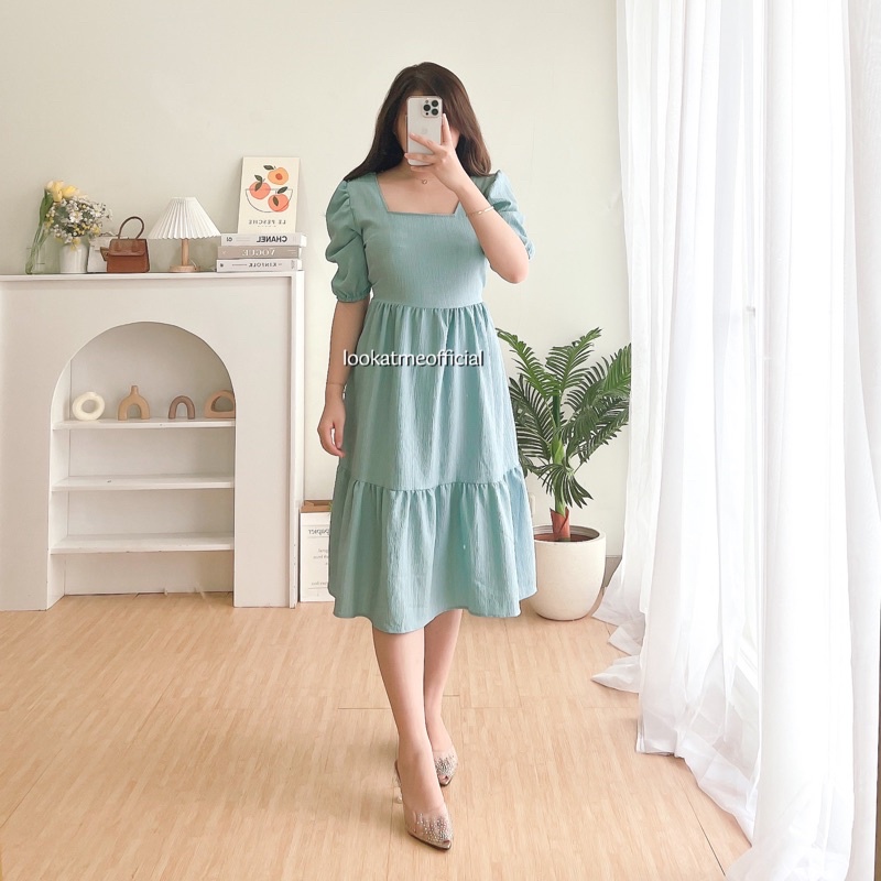 lookatmeofficial • Vivian Dress Korean Bahan Lady Crush