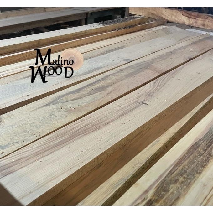Papan Kayu Pinus Oven Baru T 2 L 8 P 100 Cm Jati Belanda Sudah Serut