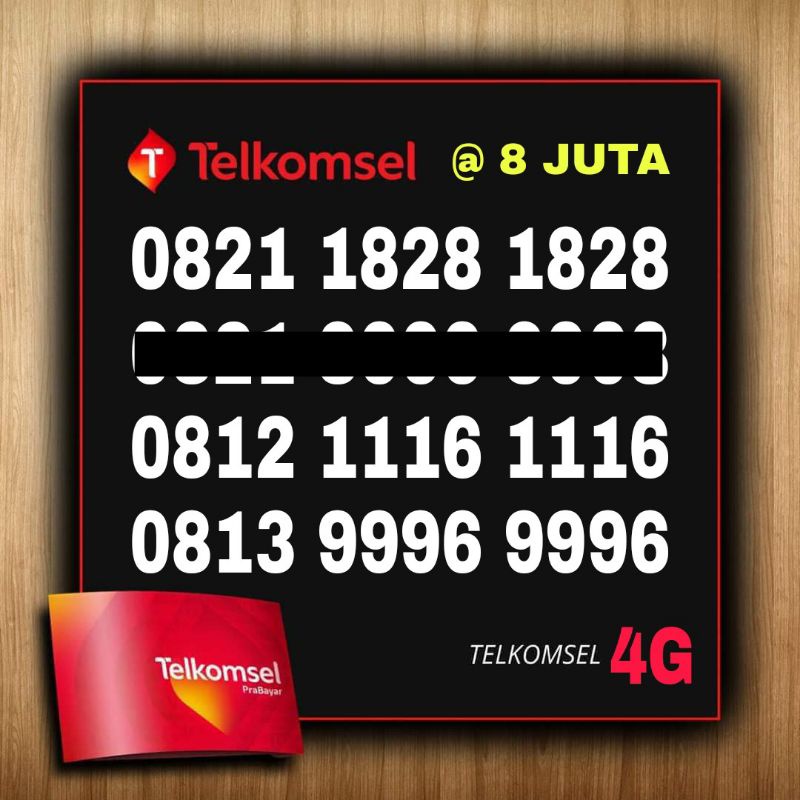 Nomor cantik kartu simpati master Telkomsel 4g 7777 ABAB SUPER