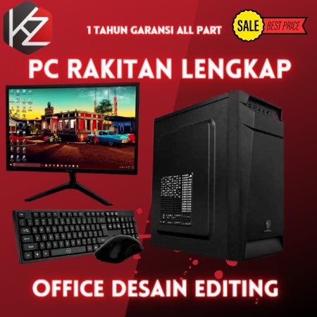 Pc Lengkap Intel | Intel core i5 | HDD 500GB | SSD 120GB| RAM DDR3 8GB | Monitor 19 Inc