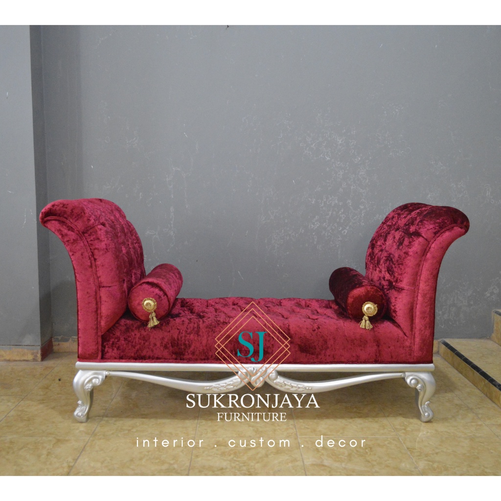 Sofa Ukir Stool Jasmine / Bangku Jasmine / Sofa Stool Jasmine/ Sofa Stool Ukir / Bench | sukronjaya
