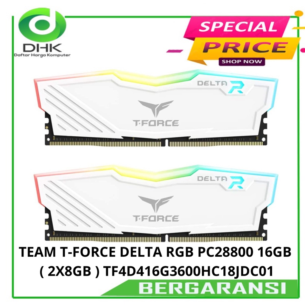 TEAM T-FORCE DELTA RGB PC28800 16GB ( 2X8GB ) TF4D416G3600HC18JDC01