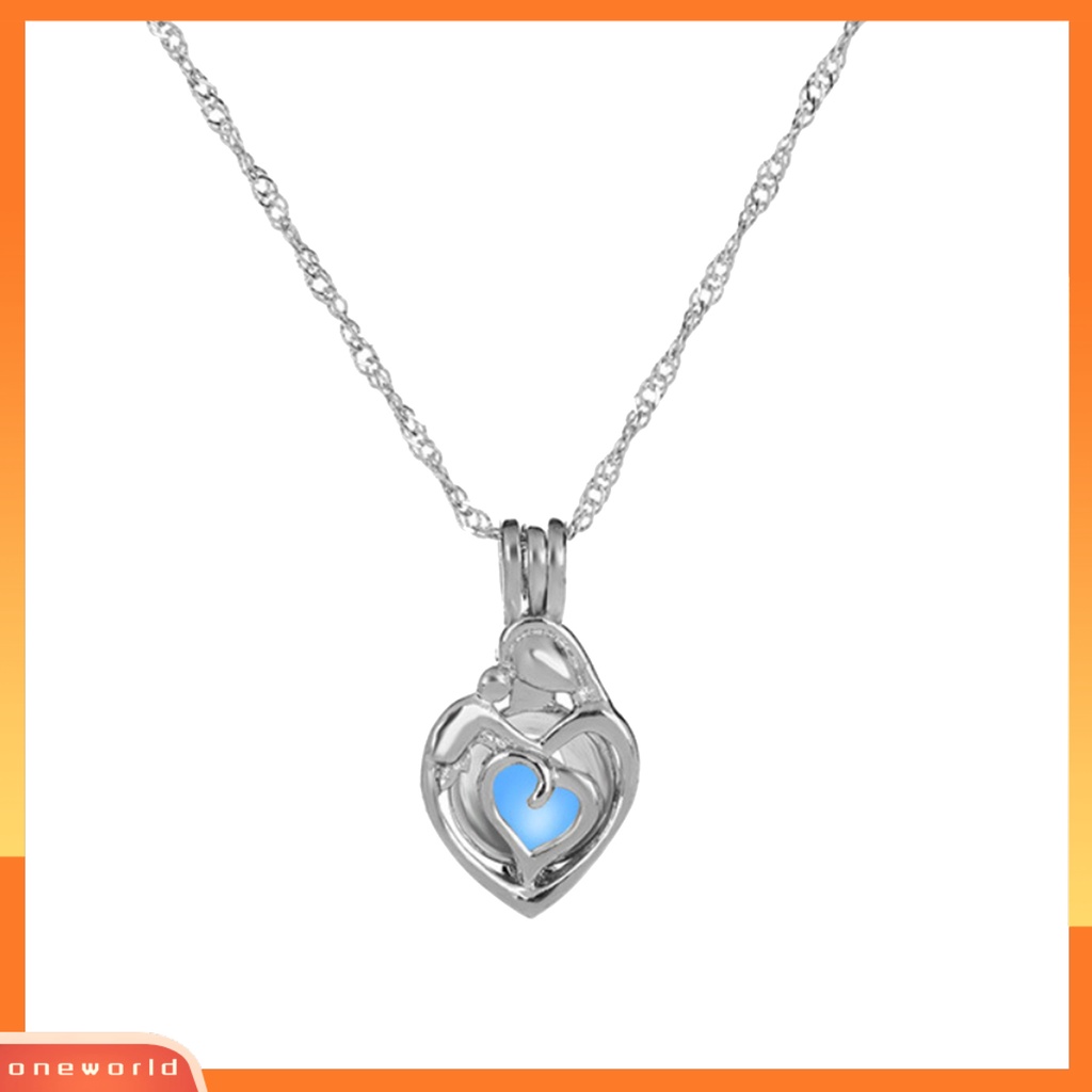 {oneworld} Kalung Kalung Rantai Perhiasan Wanita Berlian Imitasi Luminous Bergaya Untuk Pesta