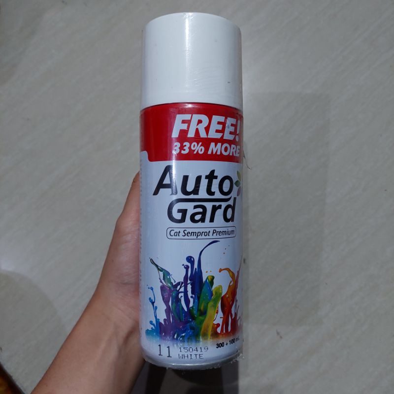 CAT SEMPROT PUTIH WHITE AUTOGARD PYLOX PILOX PUTIH