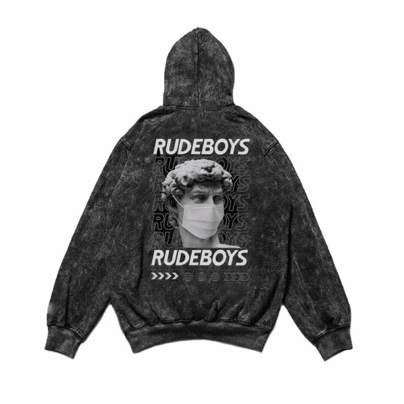 Jaket Sweater Hoodie Sandwash Pria Motif RudeBoys | Hoodie Washed Washing Terbaru Premium