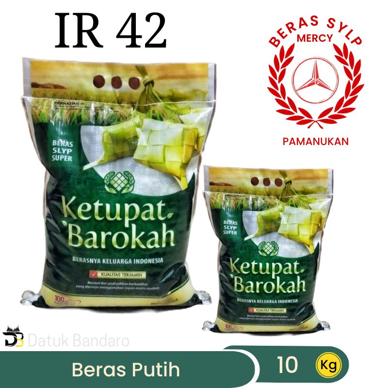 

BERAS PERA IR42 MERCY PUTIH 10kg SUPER PREMIUM 5 kg PAMANUKAN 42 SLYP