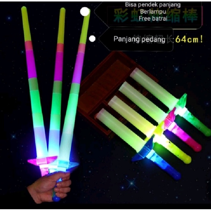 Promo Mainan Anak Pedang LED Stick Nyala Panjang 64 Cm