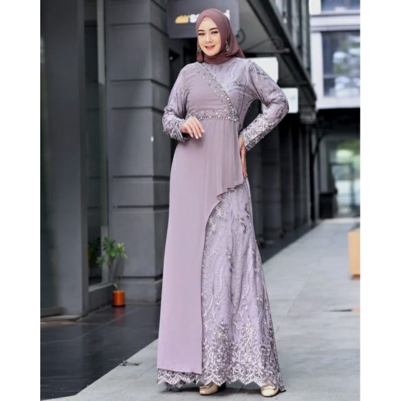 GAMIS DRESS DUYUNG RAISA - DRESS PESTA MEWAH - BAJU GAMIS PESTA MEWAH - GAMIS MODERN
