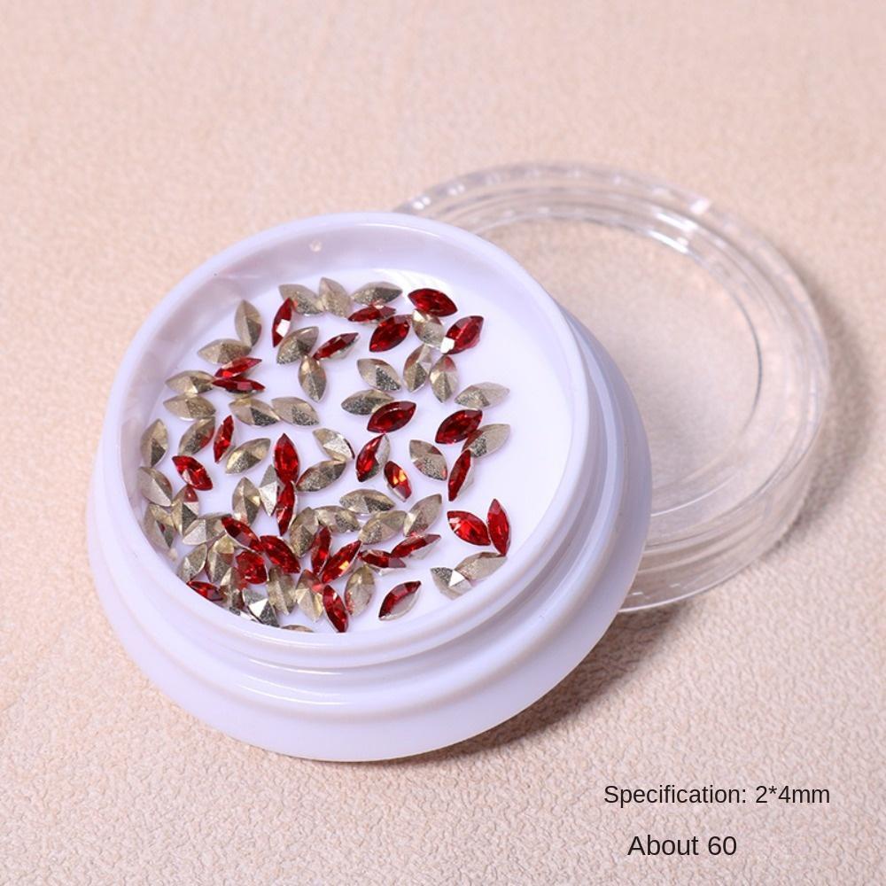 Agustinina Profil Nail Art Berlian Imitasi Kreatif Mata Kuda Bor Kuku Manikur Aksesoris Fashion Perhiasan Kuku