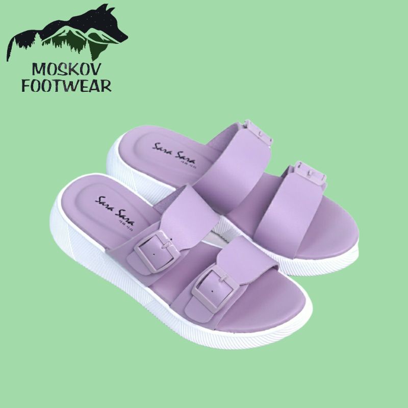 Sandal Wanita Terbaru Tinggi - Sandal Wanita Kekinian -Sara JEAN Sandal wanita casual sandal slop kekinian