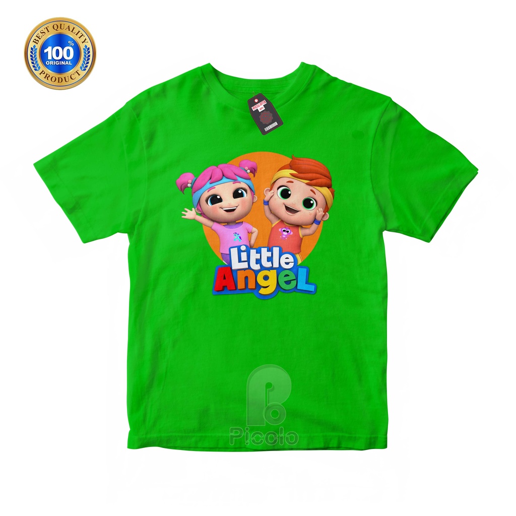 (FREE NAMA) BAJU KAOS ATASAN ANAK MOTIF LITTLE ANGEL Bahan COTTUN