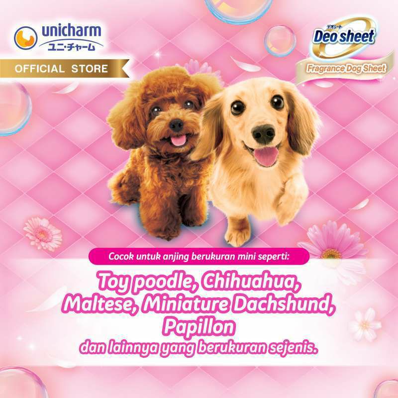Unicharm Pet - Deo Sheet Anjing - Wide Size - Floral 42 pcs - Underpad