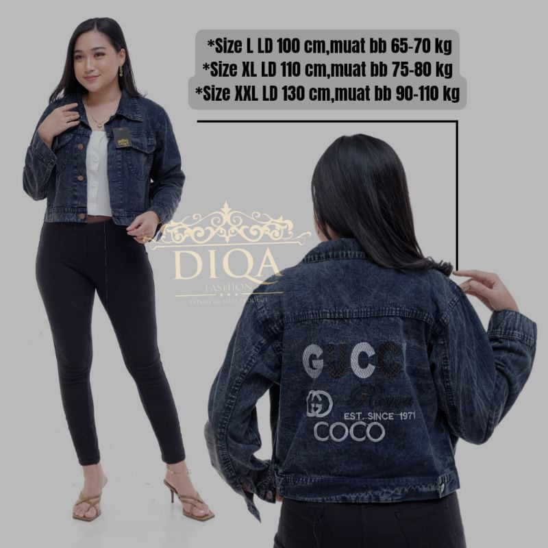 jaket bordil denim gucci ld 100-130cm