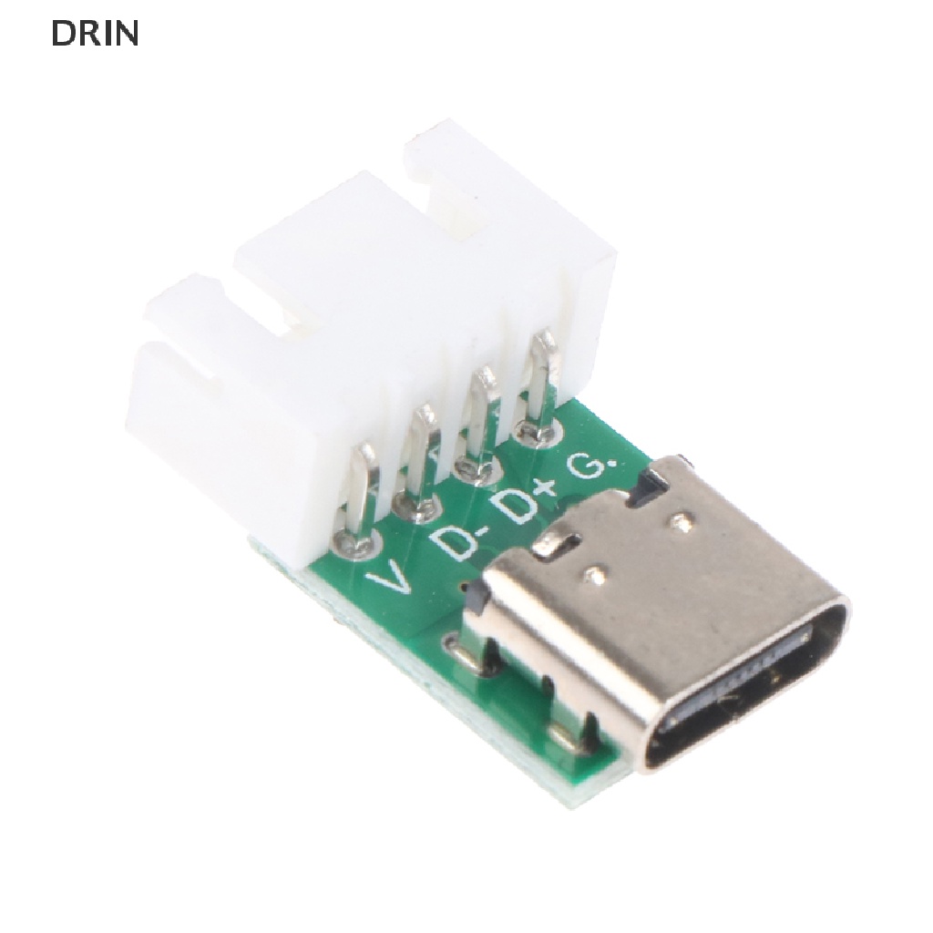 Dr 5PCS Type-C USB3.1 16pin Female Ke 2.54mm Konektor Tipe C 16P Adapter Papan PCB Untuk Kabel Data vn