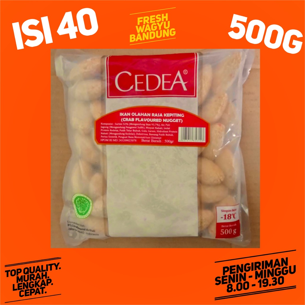 

CEDEA CRAB NUGGET SUKI STEAMBOAT SHABU Naget Kepiting Cedea 500g