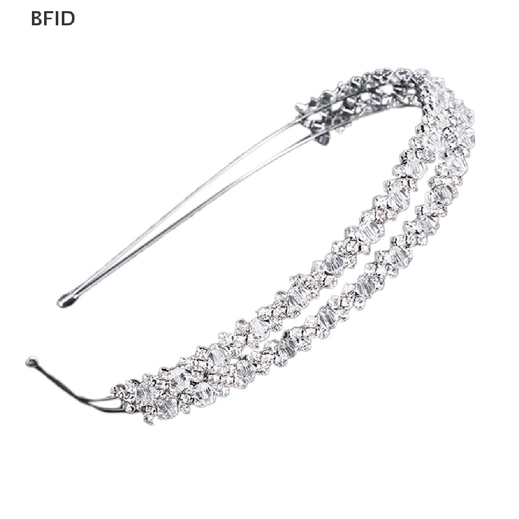 [BFID] Bando Pengantin Tiara Mahkota Pengantin Handmade Kristal Double Layer Wedding Hairband [ID]