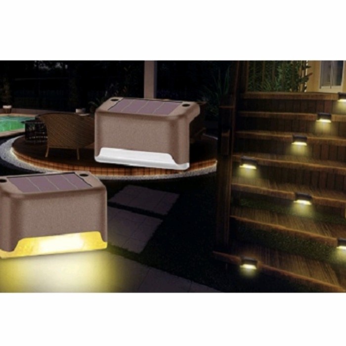 L0733 Lampu Led Solar Outdoor Taman Tangga Tenaga Surya Lantai Import