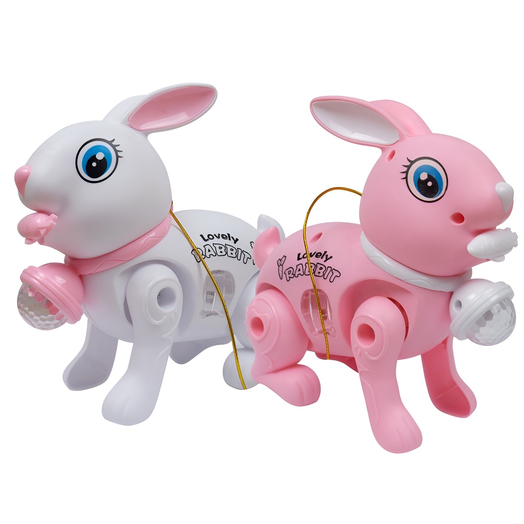 Robot Rabbit B/O | Mainan Kelinci Berjalan | Hadiah Ulang Tahun Anak Perempuan | Robot Mainan Anak Laki Laki 3-4-5-6-7 Tahun