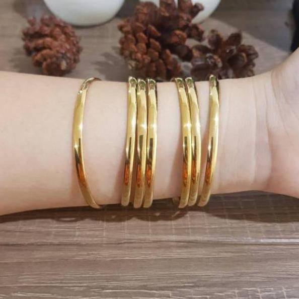 Garansi Kualitas Gelang Keroncong Titanium Besar Polos isi 7 pcs KECIL - JUMBO