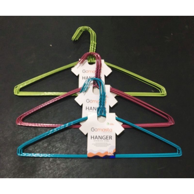 hanger/gantungan kawat pvc warna isi 10 pcs