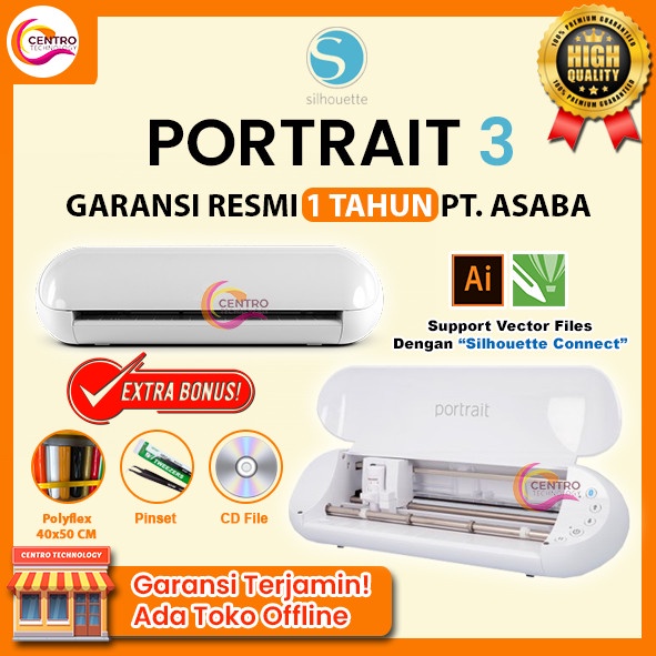 MESIN CUTTING STICKER MINI SILHOUETTE PORTRAIT 3 (BISA CONTOUR CUT)