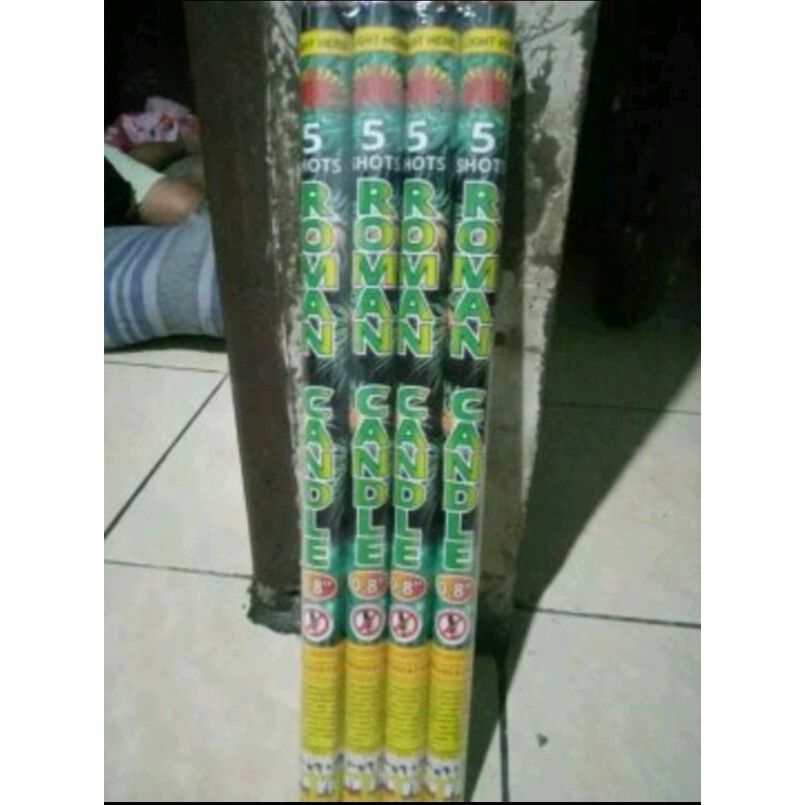 Kembang Api Roman Candle 5 Shot  Mercon 5 Bola Petasan Tembak