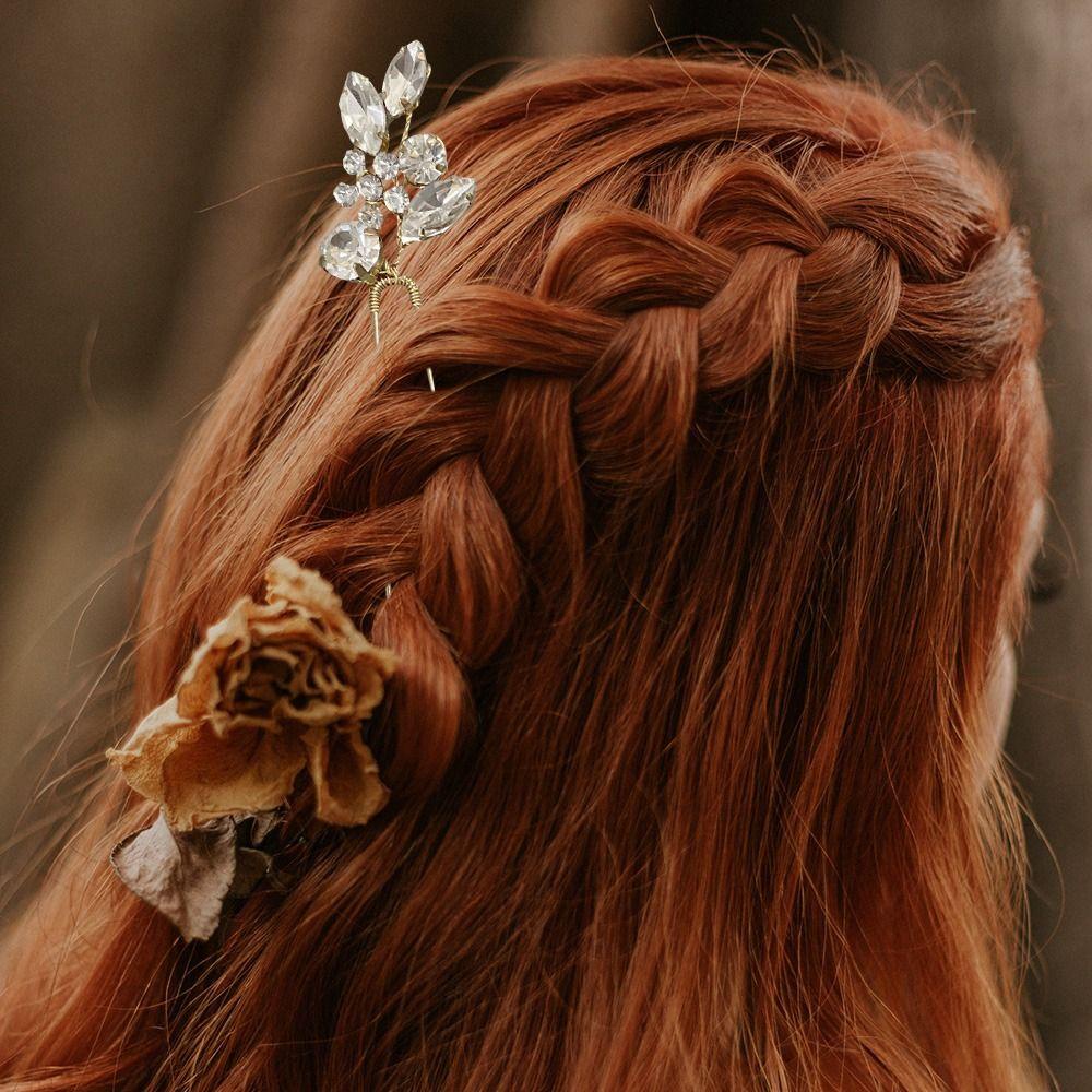 Lily 4Pcs /Set Bunga Hair Pin Handmade Bridesmaids Garpu Rambut Pernikahan Sisir Rambut
