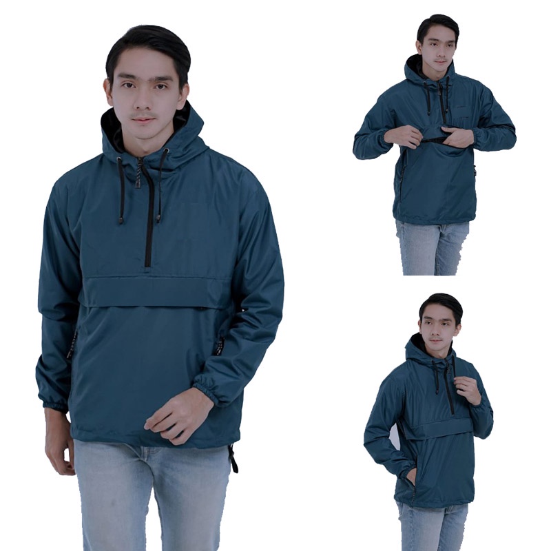 Jaket cagoule simple Polos Parasut Anti Air