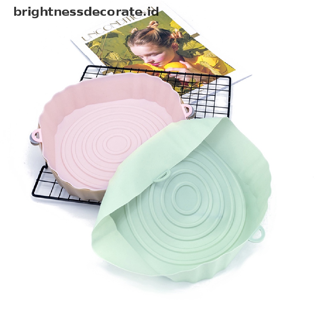 [Birth] 18 cm Air Fryer Silicone Pot Air Fryer Basket Liner Anti Lengket Oven Baking Tray [ID]