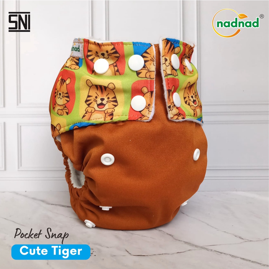 (COD) Paket 3 Pcs Clodi Nadnad Tipe Pocket Snap Size Bb 3-15 Kg Popok Kain Modern