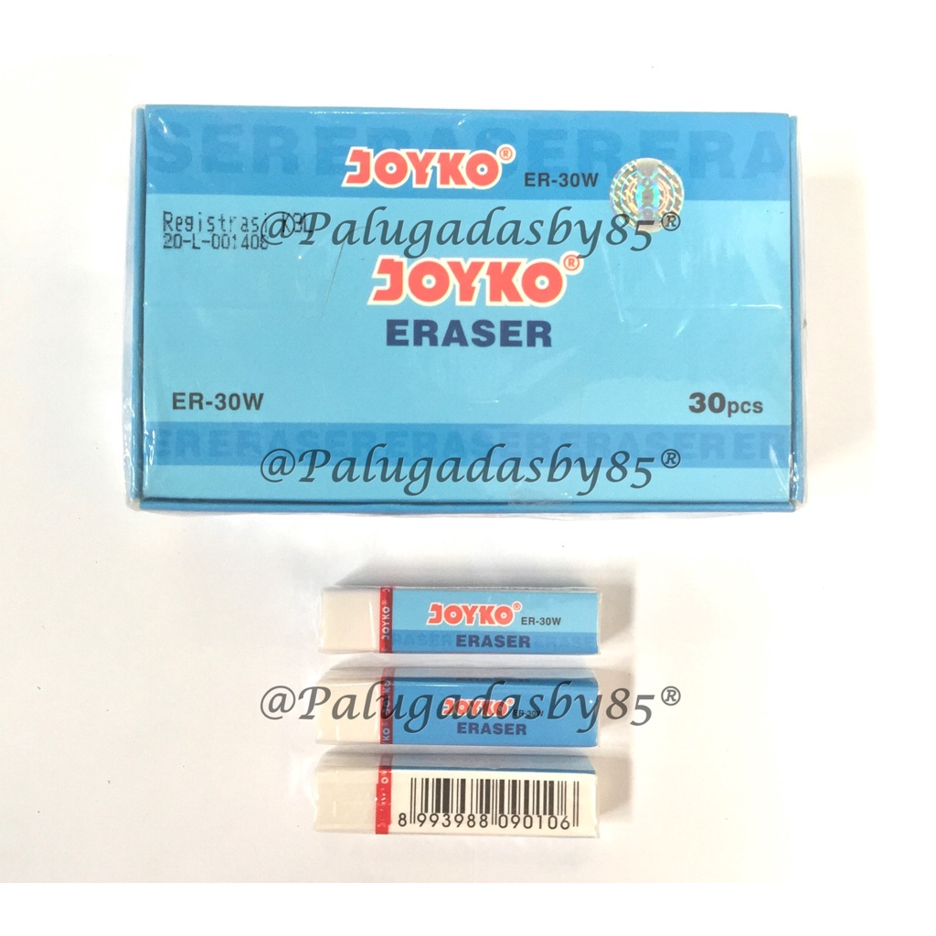 

Penghapus JOYKO ER-30W Putih (1 Pak Isi 30 Pcs) / Eraser Joyko ER-30W / Joyko ER 30W / Joyko ER30W / ER 30 W / Joyko EB-30W