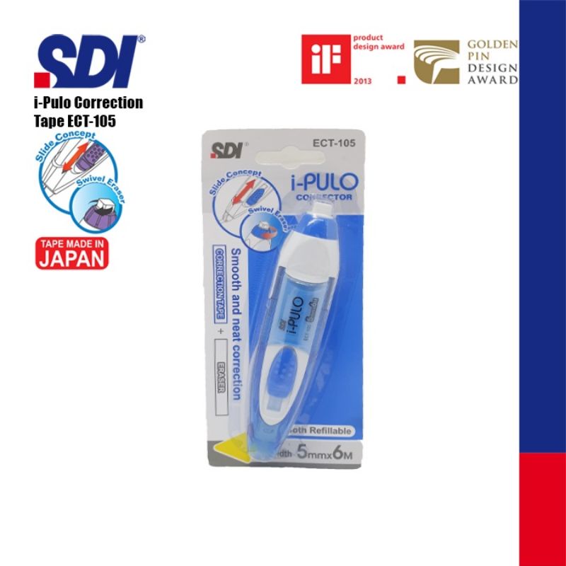 

Tipex Kertas/ Correction Tape SDI i-Pulo ECT-105 (5mm x 6m)