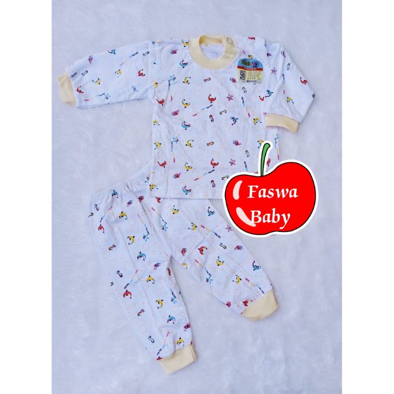 Set Baju Bayi usia -12 bulan / Setelan Baju Bayi Piyama Bayi Panjang Newborn SNI / Baju Bayi Kancing Pundak