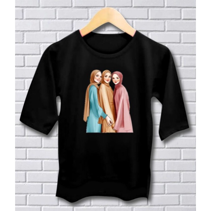 ATASAN KAOS ABG HIJAB BESTIE LENGAN 3/4