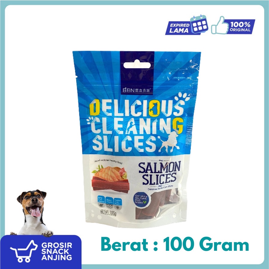 BBN Snack Anjing Salmon Slice 100 Gram - Dog Dental Snack - Cemilan Anjing