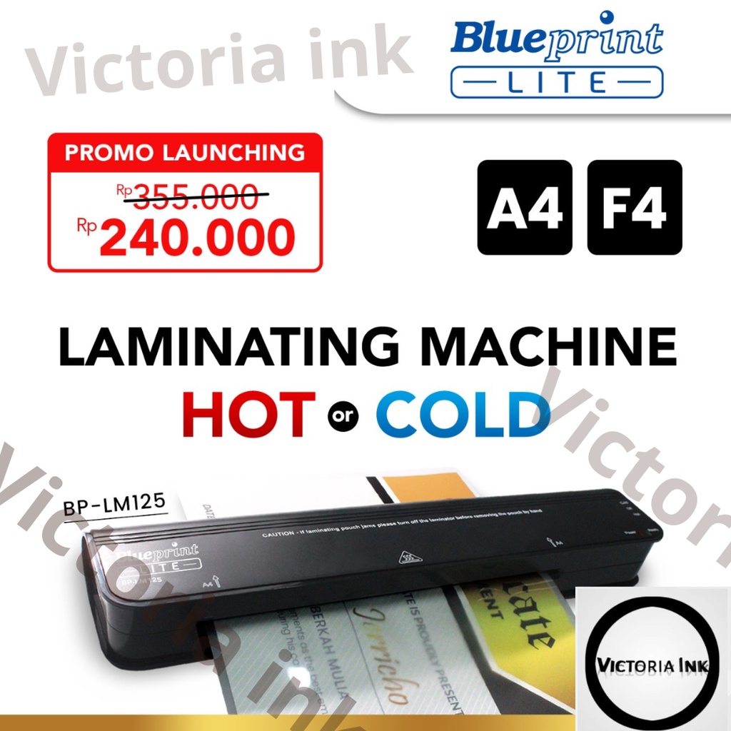 Mesin Laminating Blueprint A4 F4 Hot and Cold Laminating Blueprint Lite