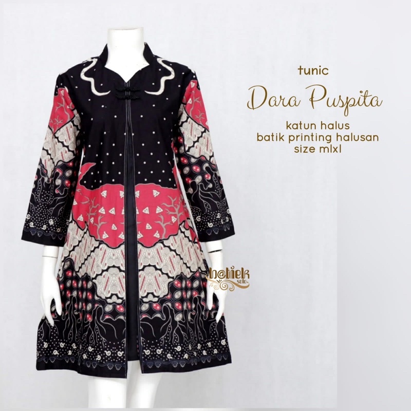TUNIC DARA PUSPITA KEKINIAN TUNIC CANTIK BATIK TUNIC BATIK MODERN