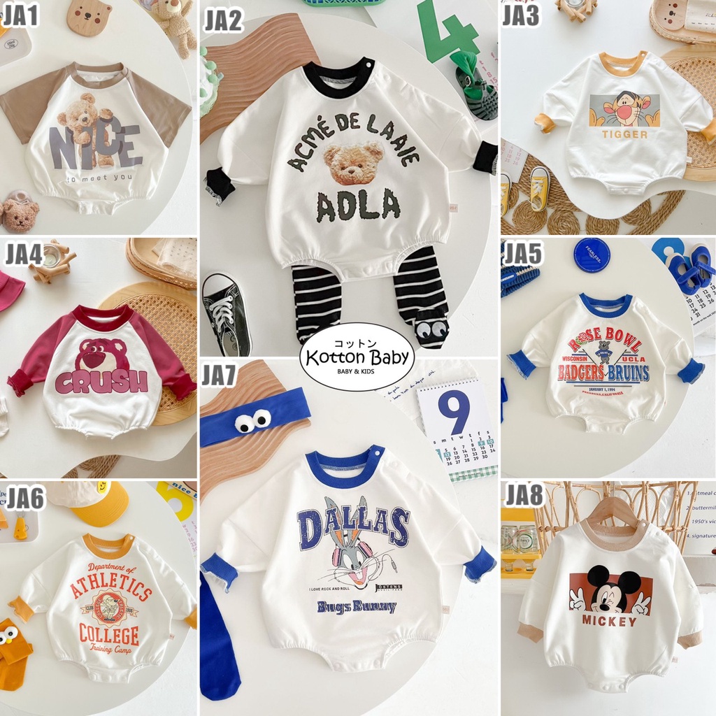 3-18 bln PAKAIAN BAYI [Premium Impor] BAJU ANAK JUMPER JUMPSUIT ROMPER UNISEX catalog MZJP JA