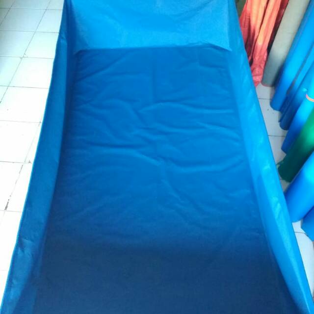 kolam kotak 100x50x50 terpal PVC semi karet tebal antibocor