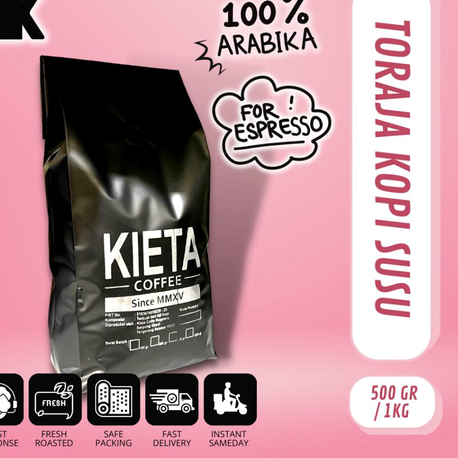 

♘ Biji Kopi Arabika Toraja Sapan untuk Kopi Susu / Espresso Blend 1kg ✿