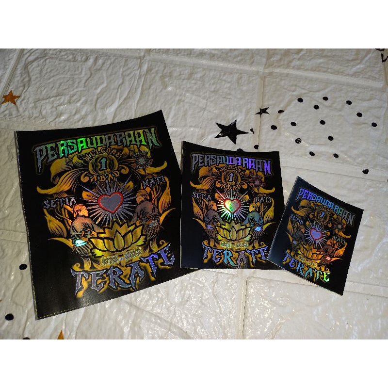 

Stiker / sticker hologram SH TERATE 1 ABAD / Perguruan Setia hati / pencak silat
