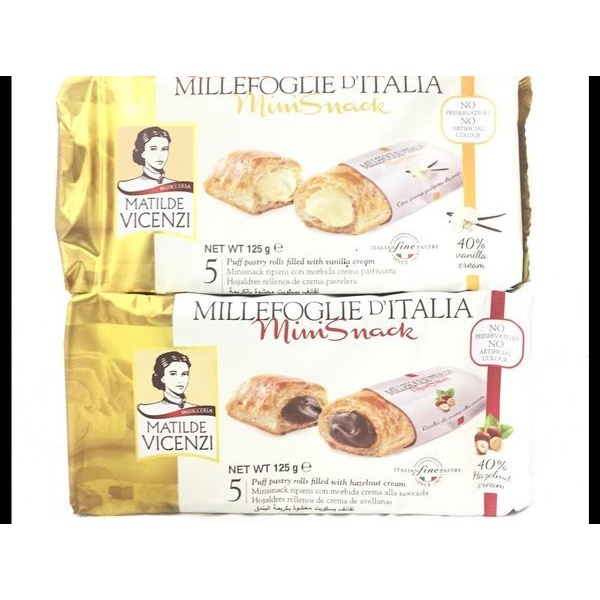 Matilde Vicenzi Millefoglie D'Italian Mini Snack Puff Pastry