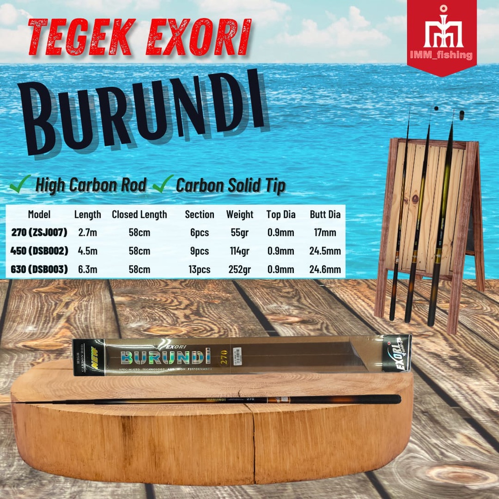 TEGEK EXORI BURUNDI | Tongkat Pancing | Fishing Rod | Pole
