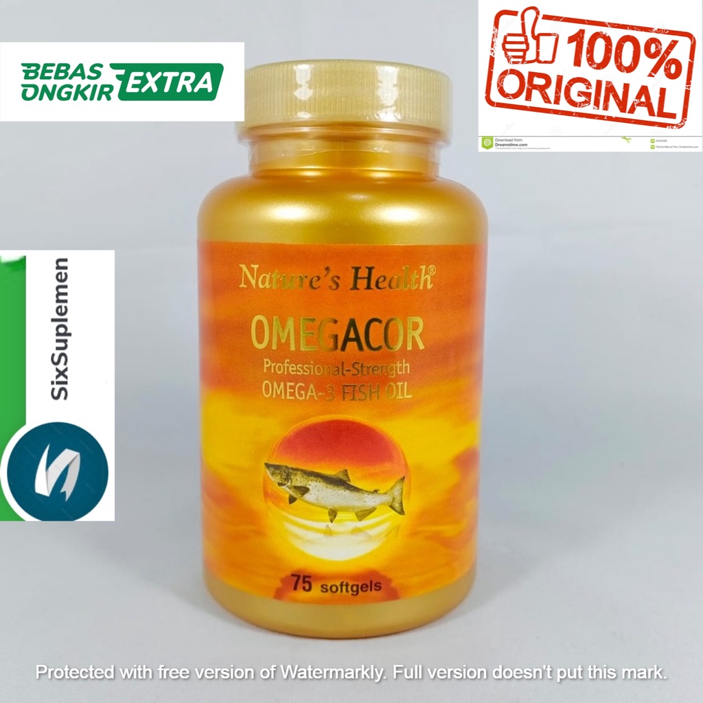 Nature's Health OMEGACOR Omega 3 Fish Oil 75 softgels