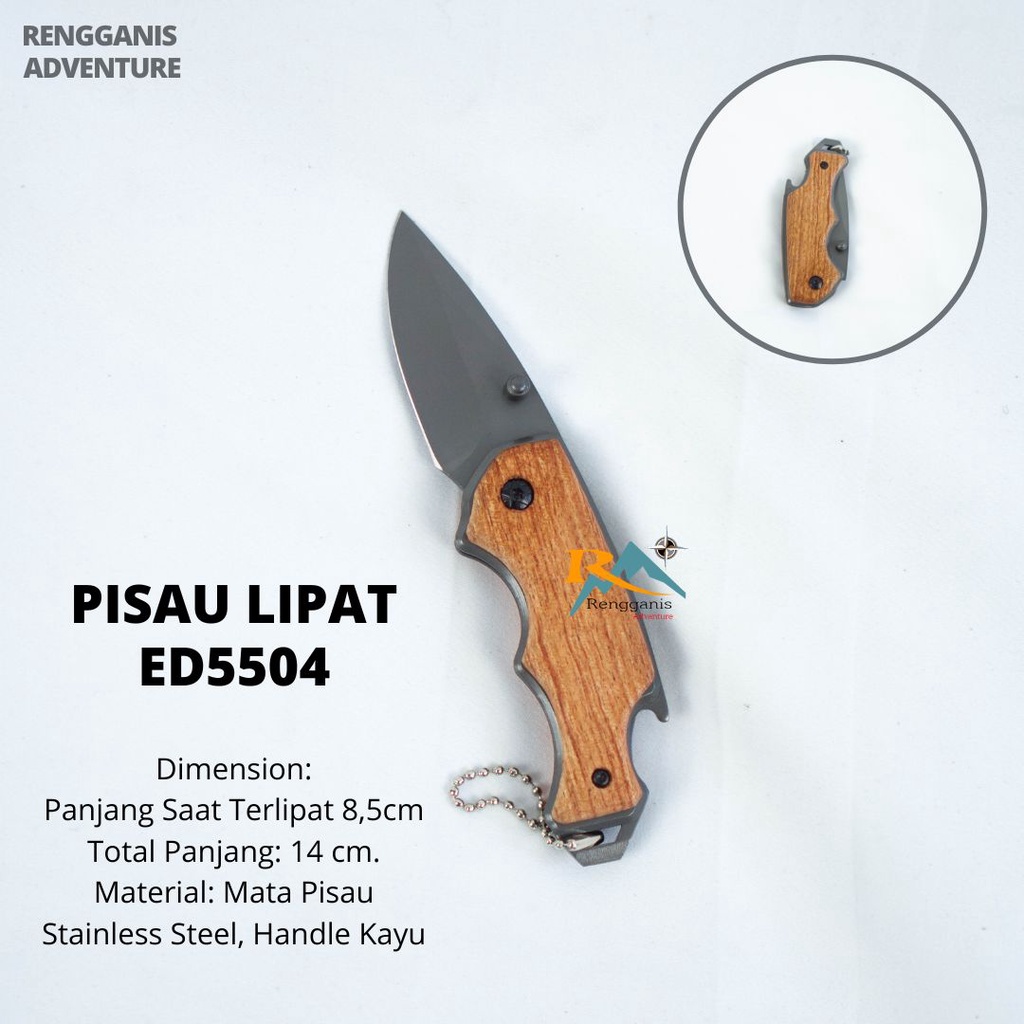 Pisau Dapur Lipat EDIEU ED5044 FOLDING TACTICAL KNIFE HUNTING TOOL Outdoor Camping Survival