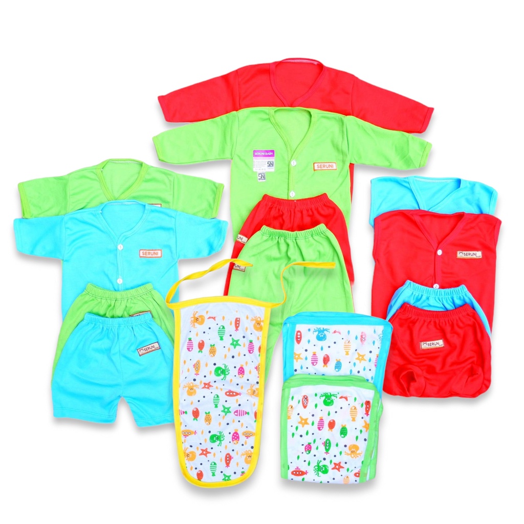 Bundling Set Setelan Paket 18pc + 1Lusin Popok