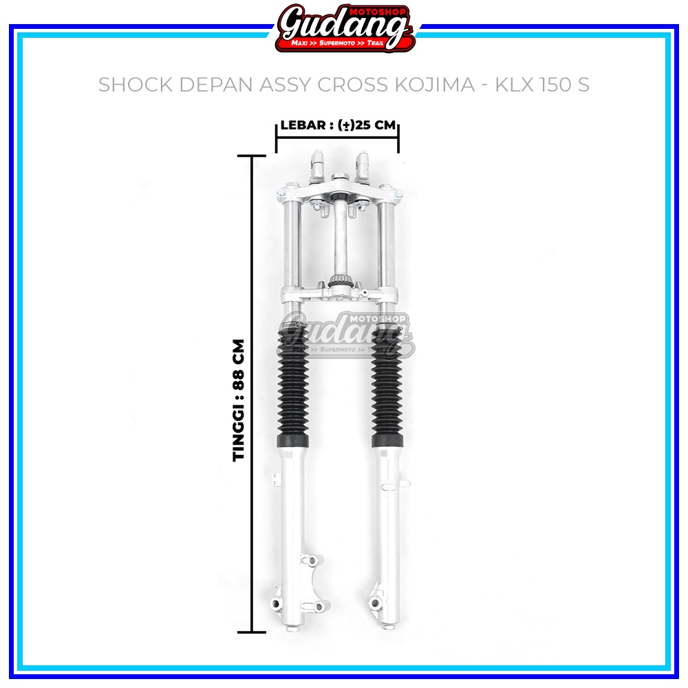 Shock Depan Assy Tele Upsidedown KLX 150 S L Bigfoot Dtracker Kojima Long Short