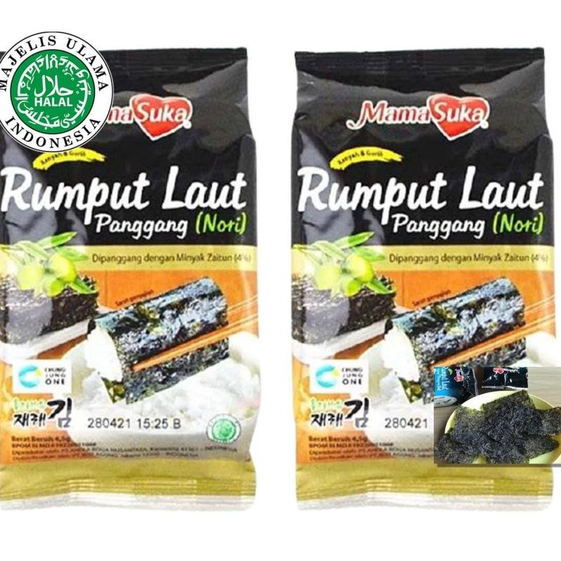 

Terbatas ' Mamasuka Rumput Laut Panggang - Roasted Nori 2 pcs 9gr ☼