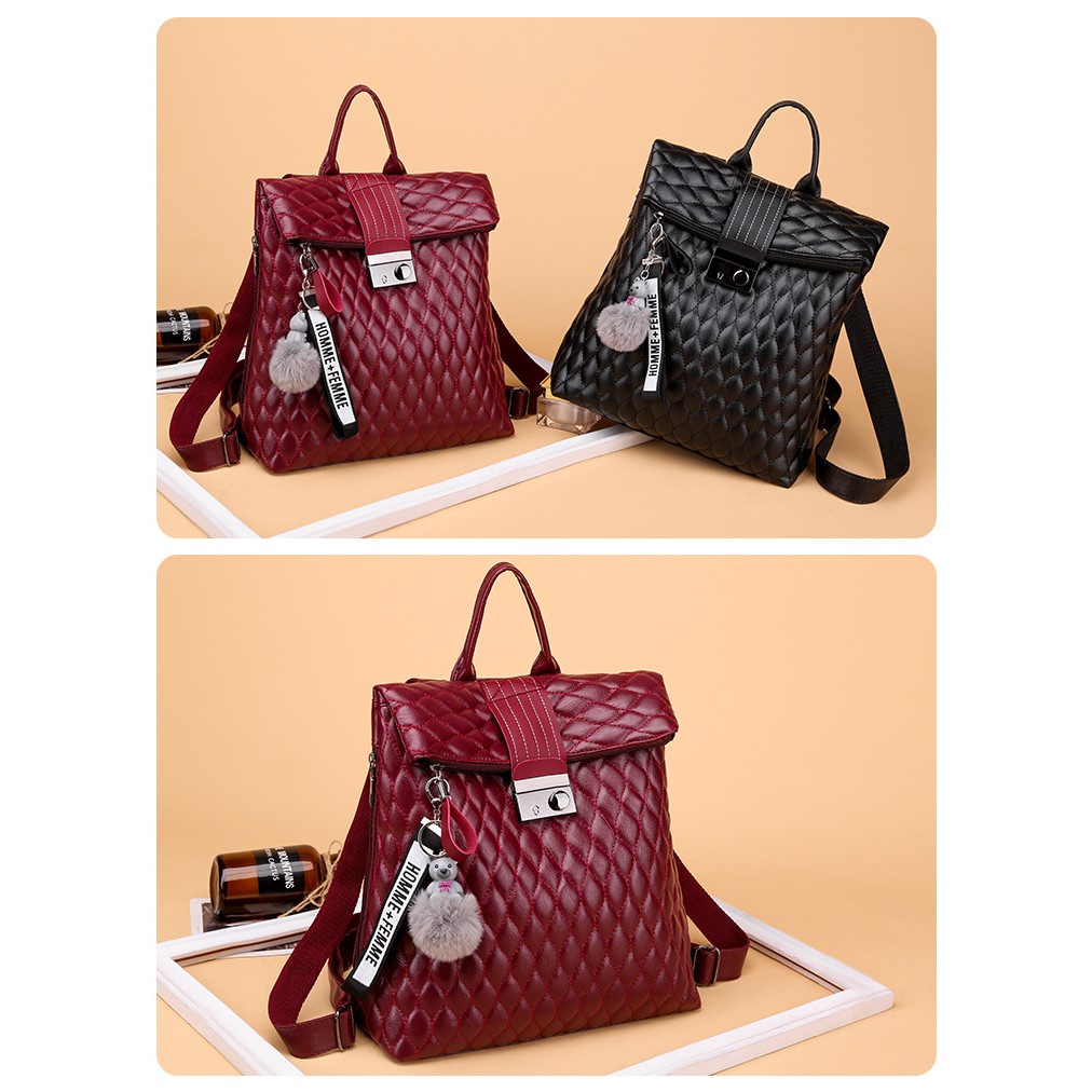 GT1654 EL729 LT1748 JTF7111 BQ2709 CR7106 BLACK,RED Tas Ransel wanita import 1kg 2tas